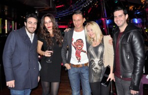 Marco con Giulia Ponsi, Ale Lippi, Andres Diamond Dj Tv e Daisy Lo, foto stampa